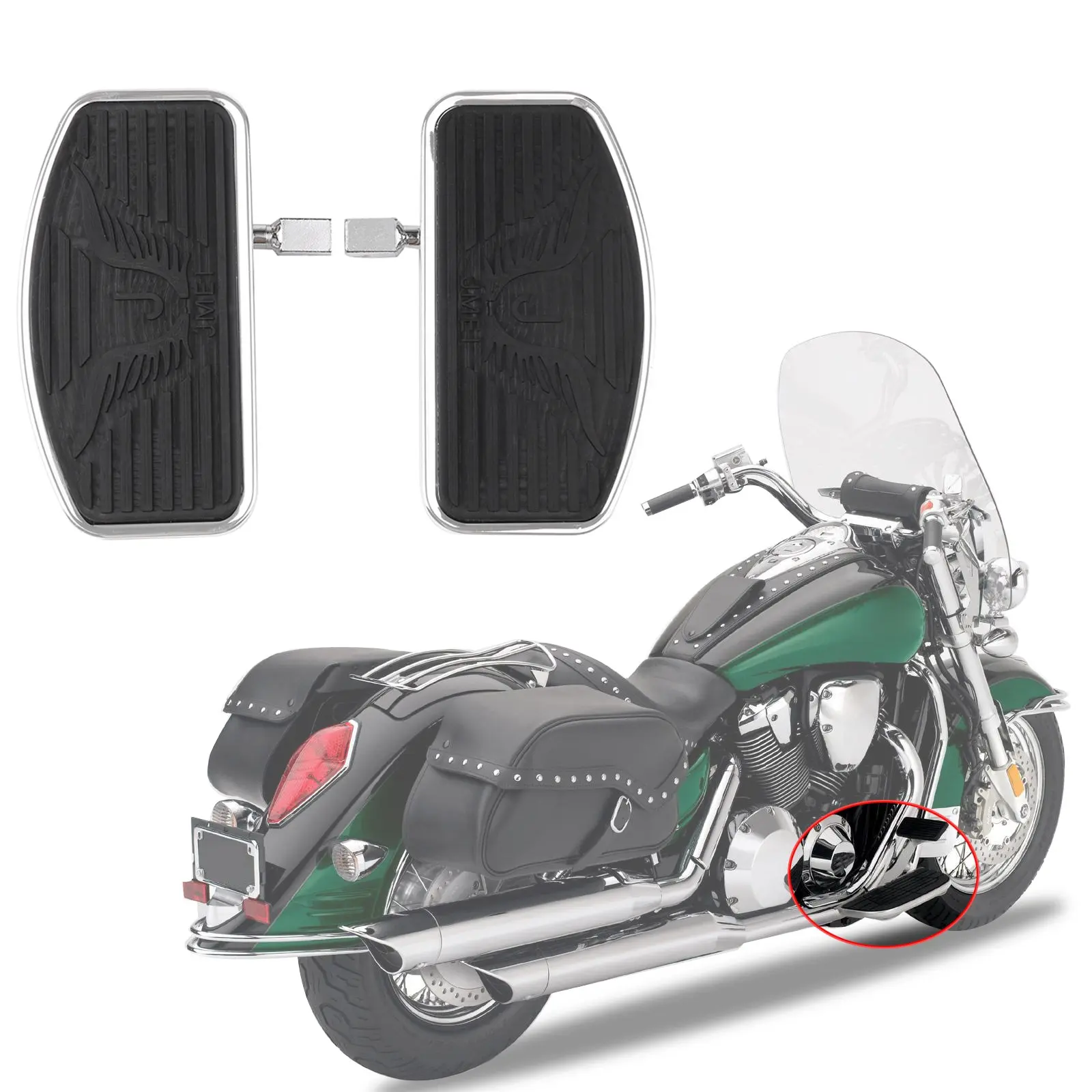 Universal Front Floorboard Honda VTX 1800 1300 Suzuki VL800 VL400 C50