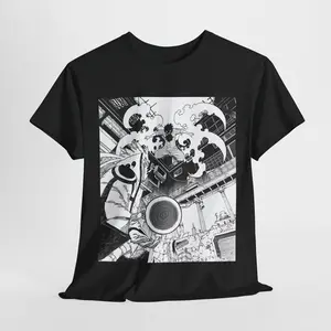 Naruto vs. Shinra T-Shirt - Naruto x Fire Force Crossover Anime Tee | Epic Manga Style Graphic T-Shirt | Unisex Clothing