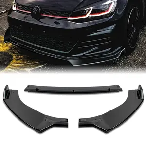 Sport-Style Front Bumper Lip Body Kit Spoiler Compatible with 2014 - 2020 Volkswagen Golf GTI / R / R-Line Models Bumper (Fit MK7 / MK7.5 Models Only)