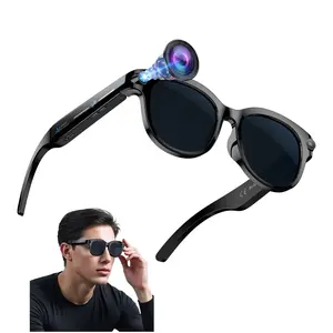 Bluetooth Smart Glasses with Camera, with 2MP Anti-Shake Camera,Hands-free Video Recording, 39G Lightweight ,290Mah Battery ,2 Lenses Total ,Support AI Translation, Voice Assistant, Bluetooth Calling ,Music Control Sunglasses