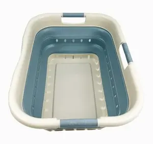 SAMMART 41L (10.8 Gallons) Collapsible 3 Handled Laundry Basket - Foldable Pop Up Hamper/Basket_Storage Container/Organizer - Space Saving for homeuse & Outdoor