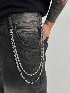 Unisex Punk Style Zinc Alloy Chain, Casual Hip-Hop Fashion Accessory, Perfect for Daily Wear, All-Seasons Trendy Pants Chain