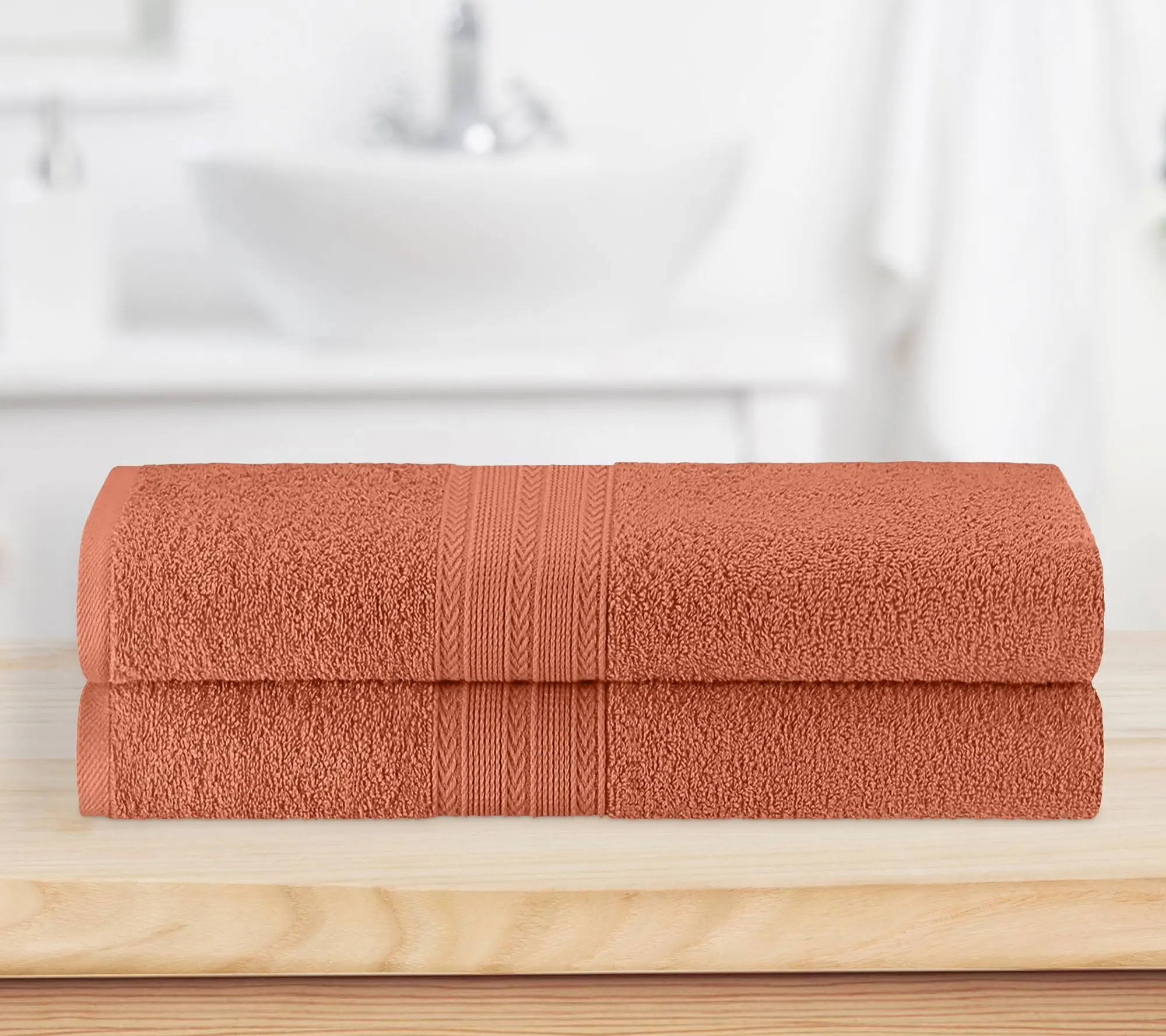 Superior Cotton 2 Piece Solid Absorbent Bath Sheet Set