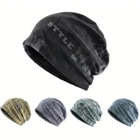 Unisex Lightweight Knitted Beanie Hat, Slouchy Skull Cap for Men and Women, White and Black Color Options Beanies