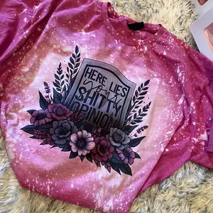 Here Lies Your Sh*tty Opinion Petty Explicited T-Shirt Bleached - Gildan - Unisex - Berry funny graphic