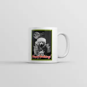 Happy Howlidays Mug Funny Christmas Dog Graphic Coffee Cup - 11oz Funny Coffee Mugs Ceramic Printed Drinkware Cup