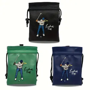 Golf Bag with Small Bun Pocket, Portable Durable Design, Drawstring Closure, Perfect Gift for Golf Lovers & Beginners, Golf Pack