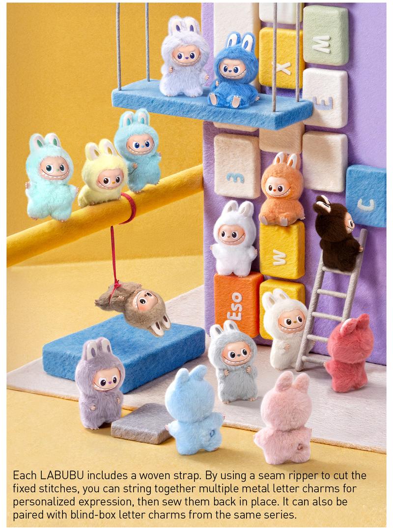 POP MART THE MONSTER Pin for Love Series - Vinyl Plush Pendant blind box (A-M)