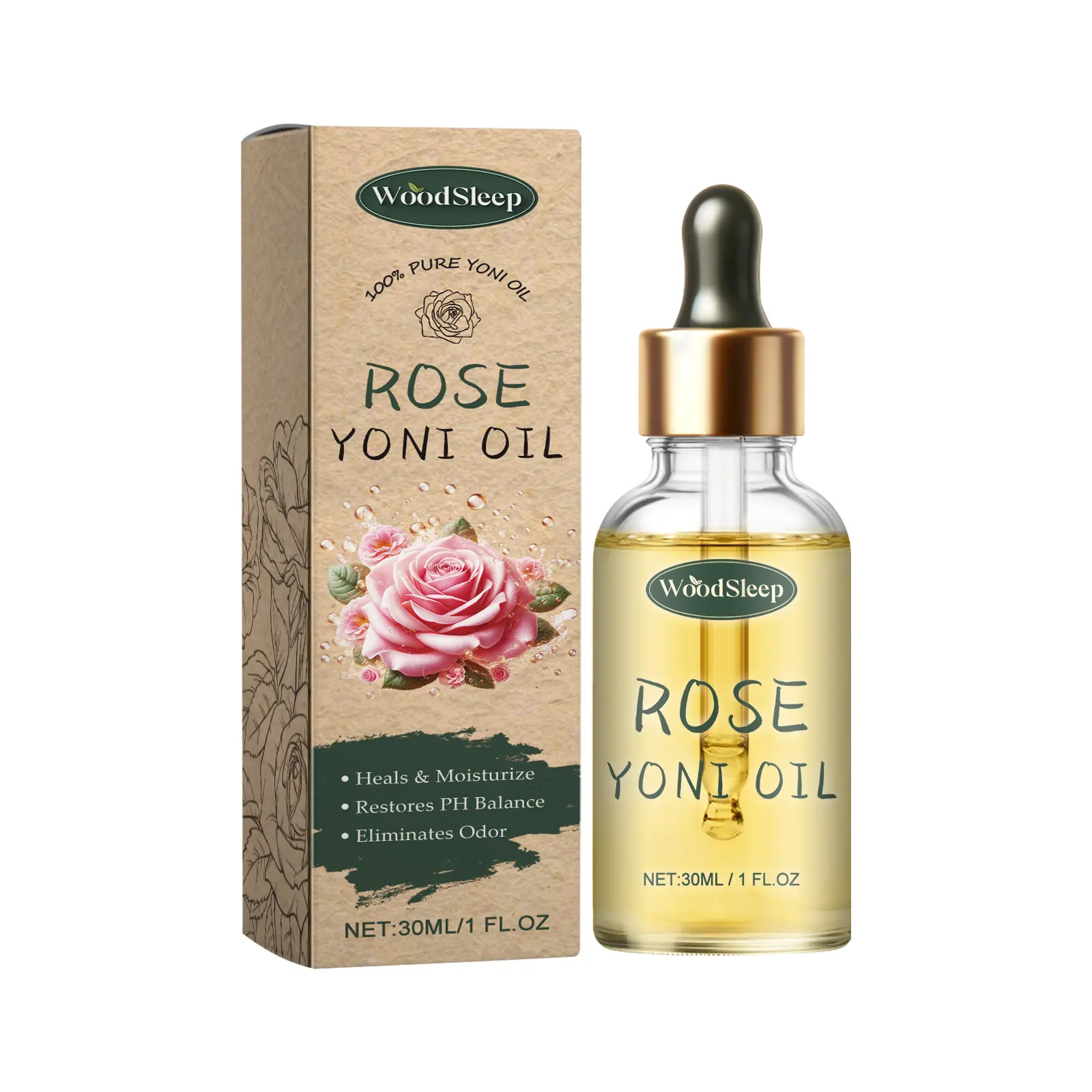 Rose Scented Intimate Care Essential Oil, Firming Body Oil for Women, Mild, Non-irritating, Odor Removing & Nourishing Care Oil  Healthcare Wellness Treatment