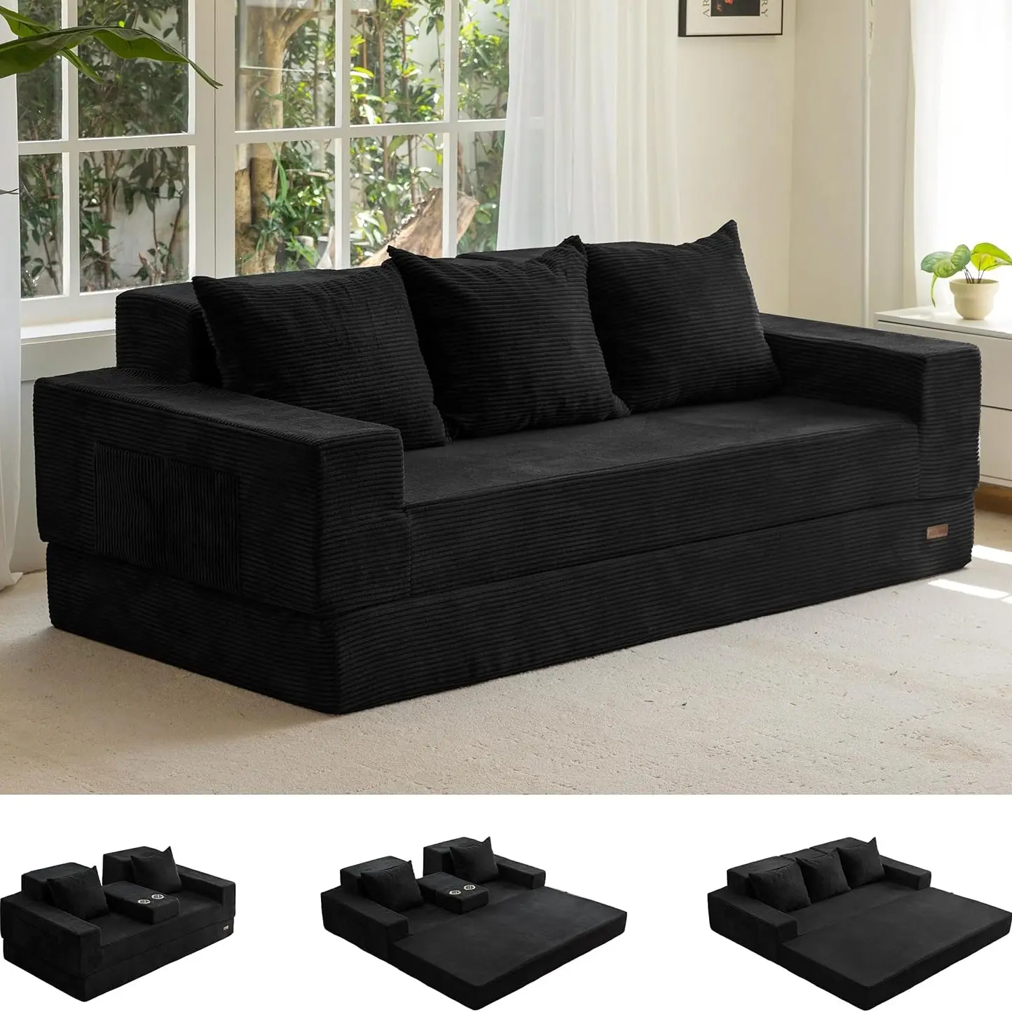Black-3 Seater