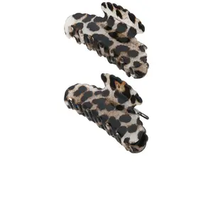 Loeffler Randall Loeffler Yuri Scallop Acetate Clip Set in Brushed Leopard