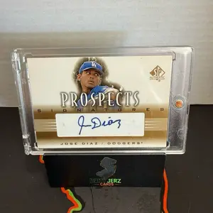 Dodgers Jose Diaz Signed Autographed 2002 Upper Deck Prospects Signatures sports trading card