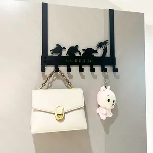 Punch-free And Strong Load-bearing Metal Door Hook, An Easy-to-install Door Storage Rack That Is Extremely Stable For Hanging Heavy Clothes It'S A Must-have For Every Home And Is Suitable For Organization In Bedrooms Bathrooms And Kitchens Organiser Mount