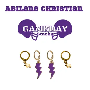 Abilene Christian Classic Gameday Earring Stack For Wildcats Game Day