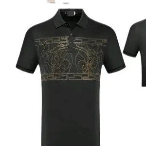 Rhinestone Men's T-Shirt Polo Fashion