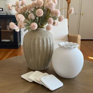 12pcs Artificial Snowball PomPom Flowers without Vase, Faux Ping Pong Flower Bouquet, Decorative Flower for Mother’s Day, Valentine’s Day, Christmas, Birthdays, Party Wedding, Home Decor Supplies, Artificial Flower Arrangements