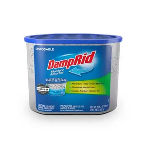 DampRid 18 oz. Disposable Moisture Absorber with Activated Charcoal, 60-Day Odor Eliminator for Bathrooms and Closets, No Electricity Dehumidifier, Absorbs Moisture and Eliminates Musty Odors, Covers Up to 300 Sq Ft.