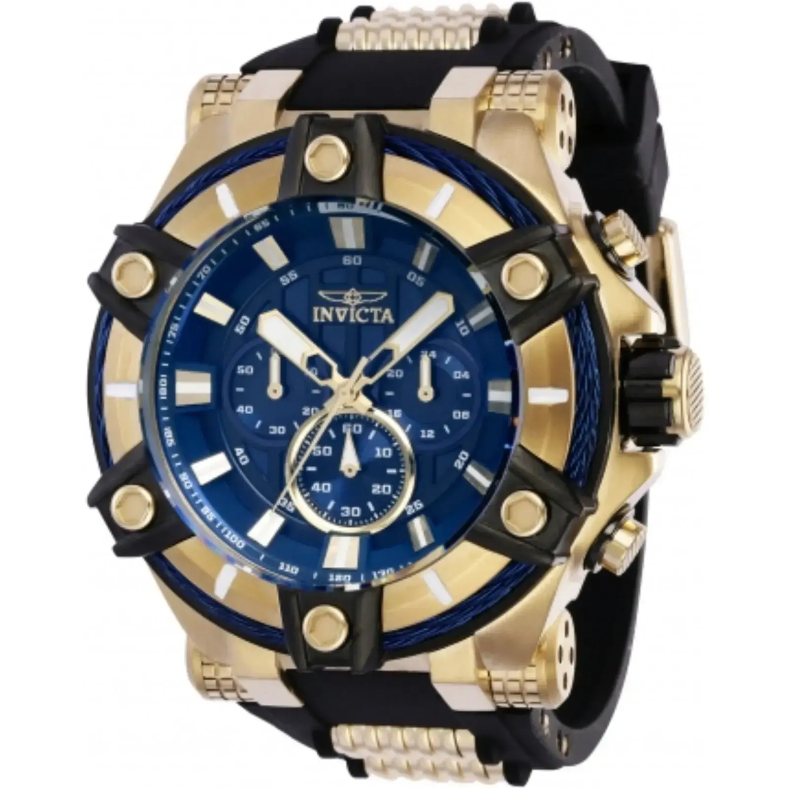 Invicta Bolt 39187 Chronograph 52mm Gold Blue Men’s Watch
