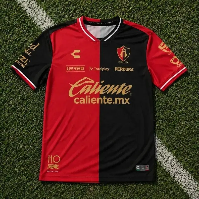 Atlas FC 2026-27 Home Jersey, Quick-Dry Short Sleeve Soccer Jersey, Breathable Game Day Sports Top, Liga MX Fan Gear