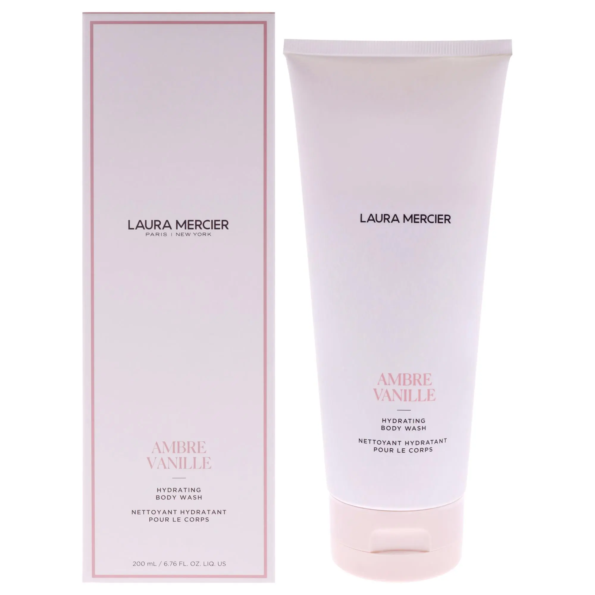 Laura Mercier Ambre Vanille Hydrating Scented Body Wash - Soothing, Gentle Daily Use Women's Body Care Cleanser - 6.76 oz Moisturizing Formula