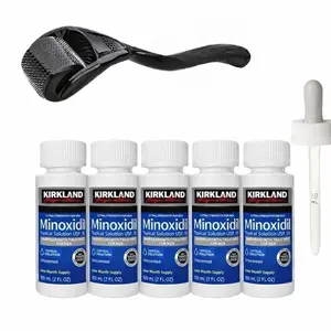 Kirkland Signature Minoxidil 5% for Men – 5-Month Hair Regrowth Kit with Dropper & Derma Roller
