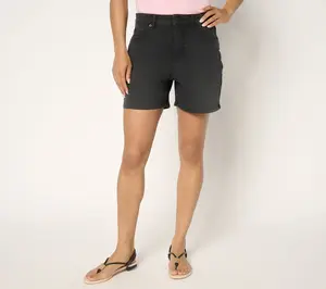 Me by Jennie Garth Petite Black Eve Denim Shorts