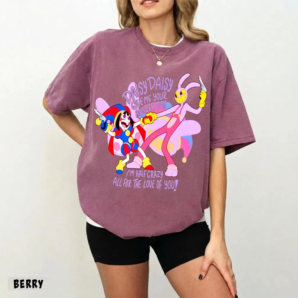 Comfort Colors Jax & Pomni Shirt - The Amazing Digital Circus Shirt,Tadc Shirt,Tadc Sweatshirt,Jax Sweater,Pomni Tshirt,Tadc Last Act Shirt