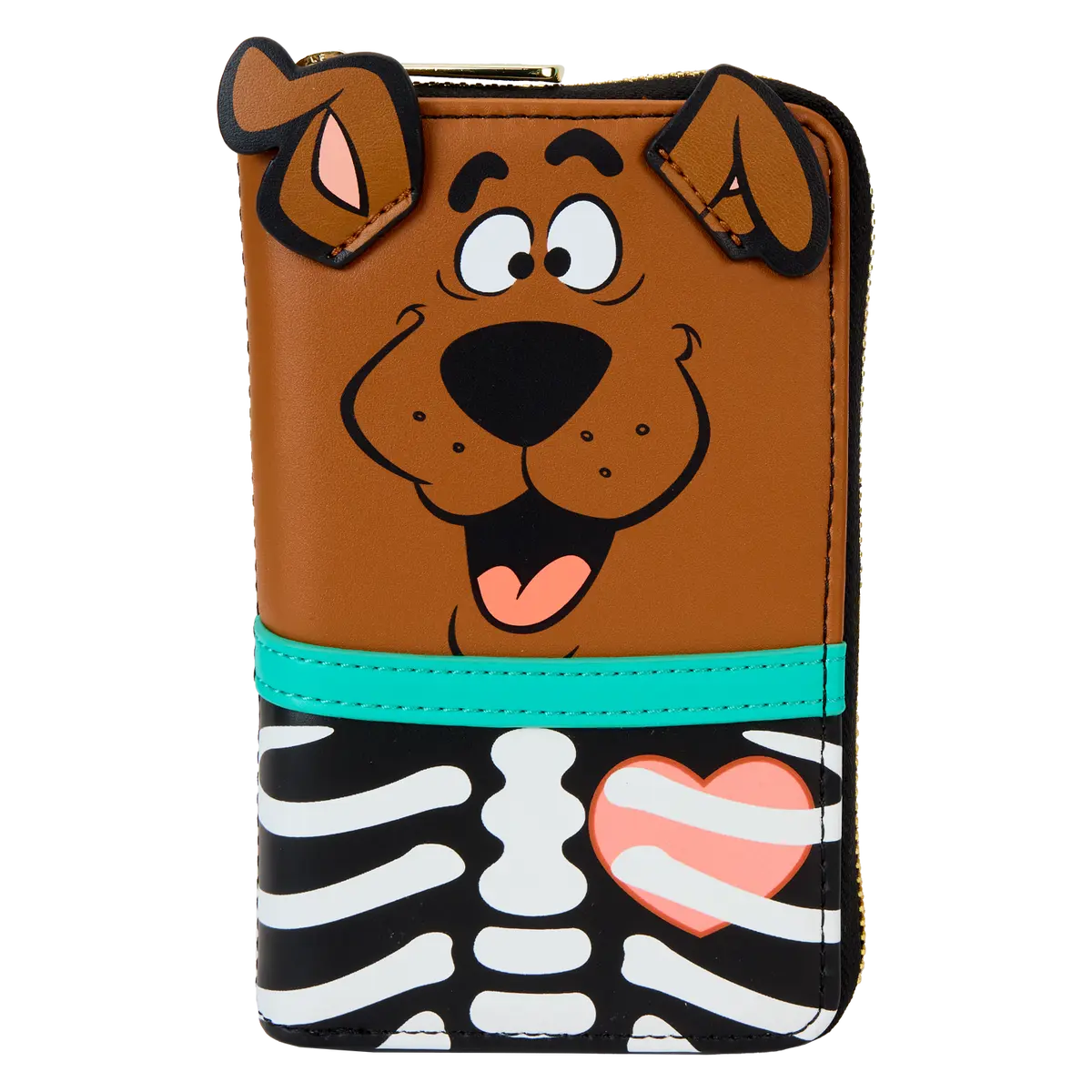 Scooby-Doo Skeleton Cosplay Glow Zip Around Wallet