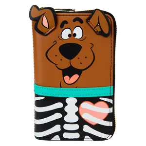 Scooby-Doo Skeleton Cosplay Glow Zip Around Wallet
