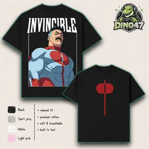 Invincible Omni Man T Shirt Graphic Tee, Gildan Heavy Cotton menswear Superhero Hoodie, crewneck Sweatshirt Streetwear Gift for Fans Unisex Style Tee