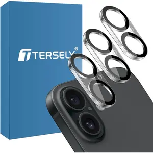 [3 Pack] Camera Lens Screen Protector for iPhone 16/16 Plus, 9H Hardness Transparent HD Protective Tempered Glass Protector Film