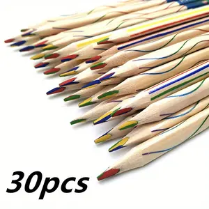 30PCS Rainbow Drawing Pencil Bulk 4 in 1 Colored Pencil Set for Art Drawing Coloring Sketching Painting Gift Back to School Kids Party Gift