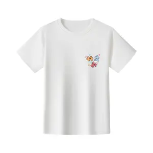 MIANZHI Kids' 100% Cotton Quick Sweat Wicking Short-Sleeve T-Shirts,  Summer Tops for Boys and Girls