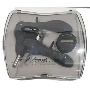 Metrokane Rabbit Corkscrew Black Wine Bottle Opener with Foil Cutter Ergonomic Design for Kitchen Utensils Durable and Efficient