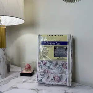 Anna Linen Queen Sheet Set 400 - Floral Design Bedding Essential