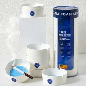 25 Disposable Paper Ashtray Accessories - Lightweight, Thick Leak-Proof, Odor-Control Resin-Enhanced Design - Eco-Friendly Single-Use for Car, Home