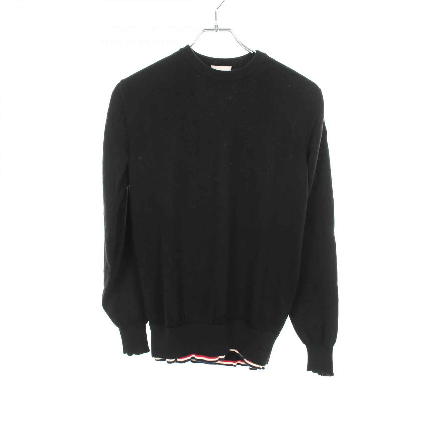 Pre-owned MONCLER Wool Small Leather Goods Cotton Knit Top