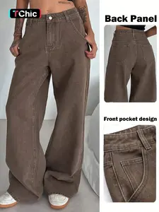 Classic Casual Women's Denim Wide Leg Pants, Everyday Versatile Jeans, Comfortable and Stylish, Perfect for Daily Wear