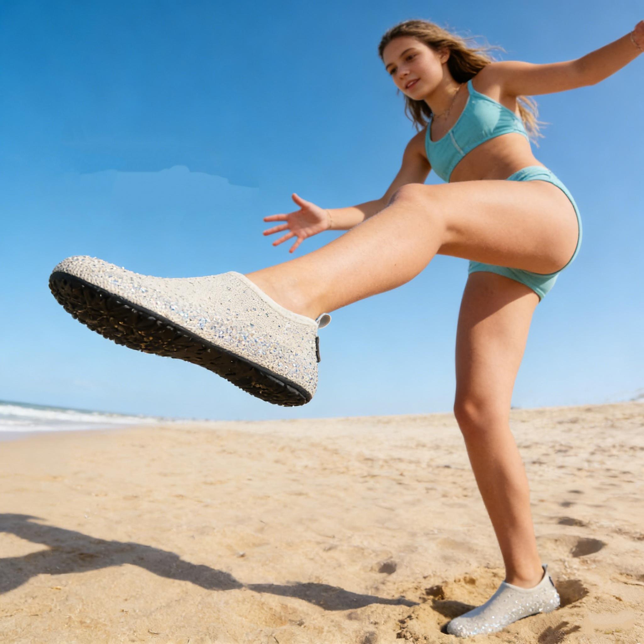 Women's Quick-Dry Water Shoes for Beach, Diving & Snorkeling | Non-Slip Anti-Cut Aqua Socks Soft Barefoot Shoes