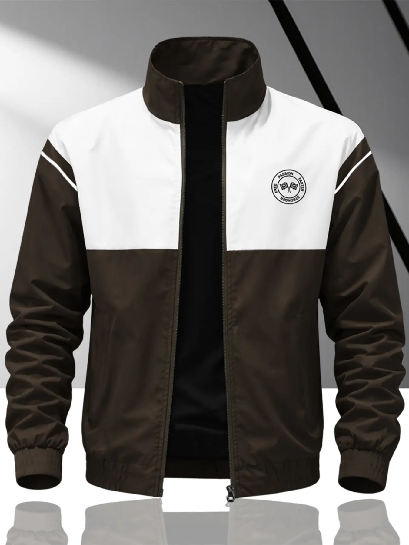 Men's Fashion Flight Jacket, Long Sleeve, Windproof Waterproof Durable, Casual Fitted Outerwear, Perfect for All Seasons, Ultimate Comfort and Style