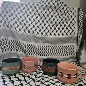 Palestinian handpainted stackable mugs