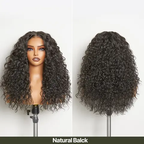 [Special Deal] Frodio  Veralux™ Synthetic Fiber + Human Hair Curly Wig Middle Part Pre-Cut Lace | Ready To Wear #summervibes