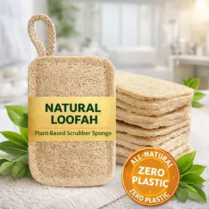 Natural Loofah Dish Scrubber – Eco Friendly Kitchen Cleaning Sponge, Dishwashing Sponge
