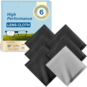 6 Pack -Style  Microfiber Glasses Cleaning Cloth Streak & Scratch-Free Lens Cleaning Cloth - Safe for Eyeglasses, Sunglasses, Glasses Cleaner, Lens Wipes,  & Screens