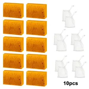 10PCS Honey Lemon Turmeric Soap 100G Set,  Body Cleansing Daily Moisturizing Natural Blend Skin Repair Hydrating &Turmeric Set Series.