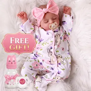 BABESIDE Lifelike Reborn Baby Dolls Girl - 20 Inch Realistic Newborn Baby Dolls Rosalie with Fabric Body, Real Life Baby Dolls with Accessories for Girls Gifts, Pretend Play, Collection