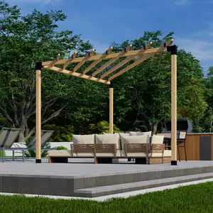 DIY Pergola Bracket Kit for a Freestanding Triangle Pergola With Roof Rafters - Any Size Up to 12' x 12'
