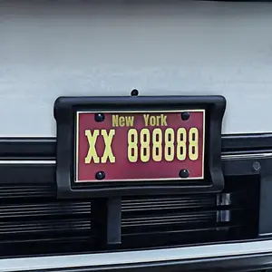Car License Plate Holder, Anti-collision License Plate Holder with Screw Cover, Universal Car Exterior Accessories for Decoration, License Plate Frame
