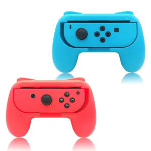 Hand Grips Compatible with / OLED Model Controllers, Grip Compatible with  Joy Con - Blue and Red (2 Packs)