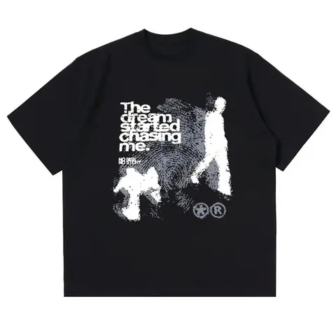 Vintage Shadow Print Y2k Graphic Tees, Y2k Vintage Graphic Tees, Y2k Shadow Shirt, Gift For Men & Women, Menswear Tops Streetwear Black